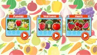 स्मृति मिलान खेल फल, फूल, सब्जियां Screen Shot 1