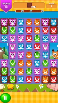 Animal Blast Match 3 Game Screen Shot 1