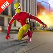 Super Spider Boy Superhero Fighting Robot War
