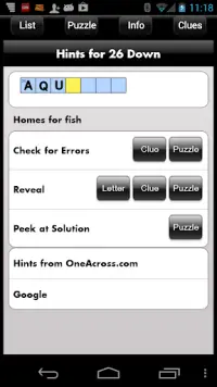 Crossword Light Screen Shot 2