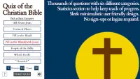 Quiz of the Christian Bible ( King James Version ) Screen Shot 0