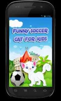 Funny soccer cat for kids Screen Shot 0