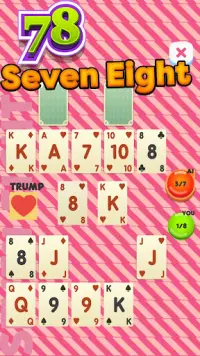 Seven Eight 78 Card Game Screen Shot 1