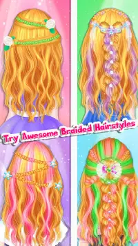 Braided Hairstyle Salon: Make Up And Dress Up Screen Shot 3