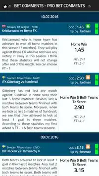 Bet Comments - Pro Bet Tips Screen Shot 7