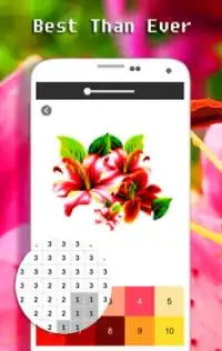 Color de la flor del lirio por número - Pixel Art Screen Shot 5