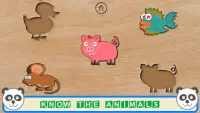 Gry przedszkolne dla dzieci - drewniane puzzle Screen Shot 0