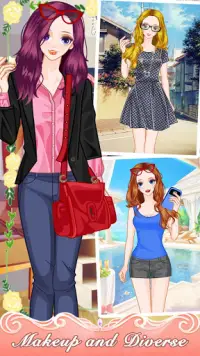 Beauty girl dress up diary - fashion girls game Screen Shot 2