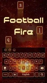Football Fire Keyboard Screen Shot 0
