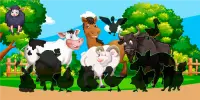 Puzzles pour enfants, nourrir les animaux, anglais Screen Shot 4