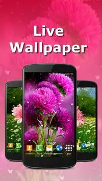 Live Wallpaper - Flowers Screen Shot 1