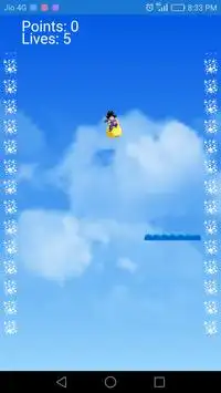 Fall Down Game with Dragon ball z characters Screen Shot 2