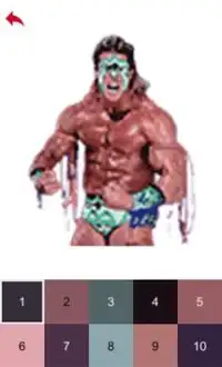 '90s Wrestlers Color by Number - Pixel Art Game Screen Shot 3