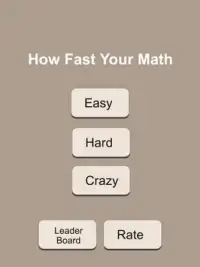 How Fast Your Math Screen Shot 0