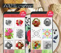 Cross Stitch Flowers Coloring By Number-Pixel Art Screen Shot 3