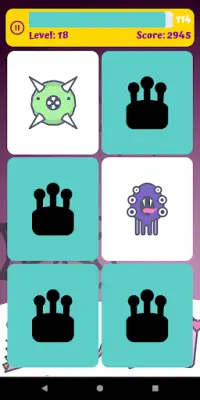 Monsters memory game for kids Screen Shot 1