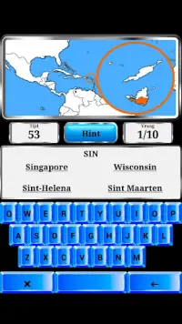 Wereld Geografie - Quiz Spel Screen Shot 4