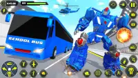 okul otobüsü robot araba oyunu Screen Shot 2