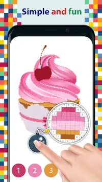 Color by Number Pixel Art Food Screen Shot 5