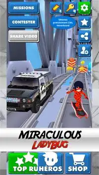 Miraculous Lady-Bug : Subway Adventure 3D Screen Shot 1