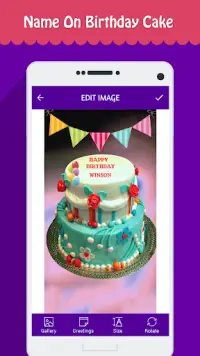 Name Photo on Birthday Cake Screen Shot 1