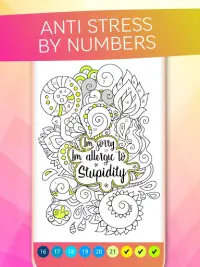 Antistress Coloring By Numbers For Adults Screen Shot 0