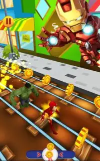 Subway ironman Rush: avengers, Superhero Game Screen Shot 2