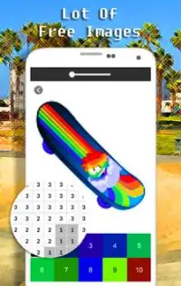 Skateboard Color By Number - Pixel Art Screen Shot 4