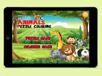 Wild Animals Puzzle & Coloring Screen Shot 4