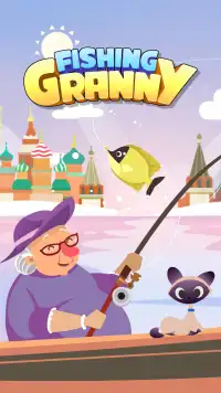Fishing Granny - Funny,Amazing Fishing Game Screen Shot 0