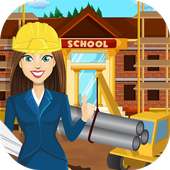 Construir construção da escola secundária