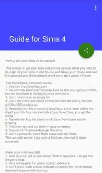 Guide for Sims 4 Screen Shot 0