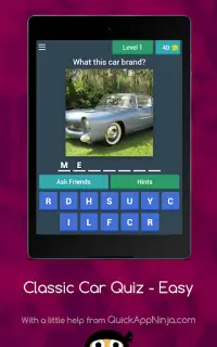 Classic Car Quiz - Easy Screen Shot 9