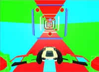 Real Flying Car -Speed Tron Cube Tunnel Trouble 3D Screen Shot 2