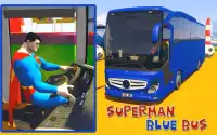 simulador de super-heróis de ônibus corrida Screen Shot 0