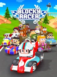 Blocky Racer - Endless Racing Screen Shot 14