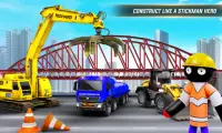 ciudad stickman simulador de construcción puentes Screen Shot 1