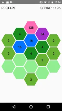 2048 Hexagonal Screen Shot 1