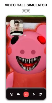 Scary Piggy Granny's 🎙 Video Call & Chat   Sounds Screen Shot 0