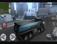 3D الشرطة شاحنة المحاكاة 2016 Screen Shot 7