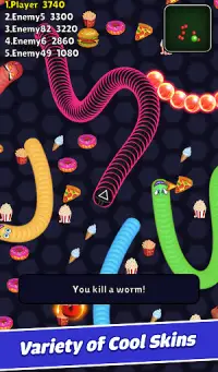 Worm io: Slither Snake Arena Screen Shot 1