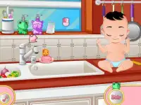 Spiel Babybad in der Küche Screen Shot 1