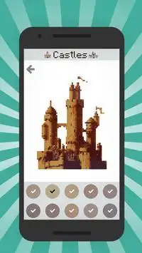 Malen nach Anzahl Burgen Pixel-Kunst Screen Shot 4