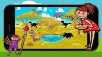 Puzzles dinossauro Crianças e colorir Screen Shot 1