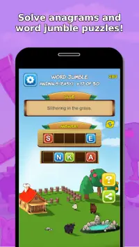 Word Jumble Farm: Free Anagram Word Scramble Game Screen Shot 1