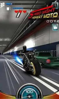 Speed Night Highway MOTO Screen Shot 2