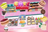 पागल केक महाराज: खाद्य स्ट्रीट केक निर्माता खेल Screen Shot 1