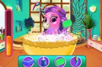 Pink Baby Pony Trang điểm & Chăm sóc Game Screen Shot 2