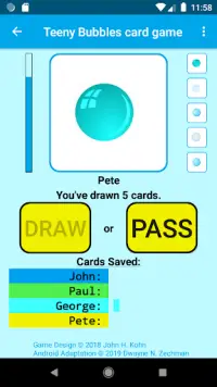 Teeny Bubbles card game (Ad-supported) Screen Shot 3