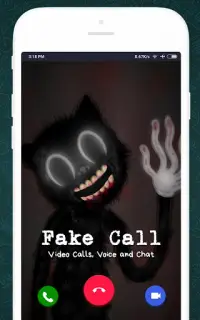 Simulation Video Call Cartoon Cat Screen Shot 0